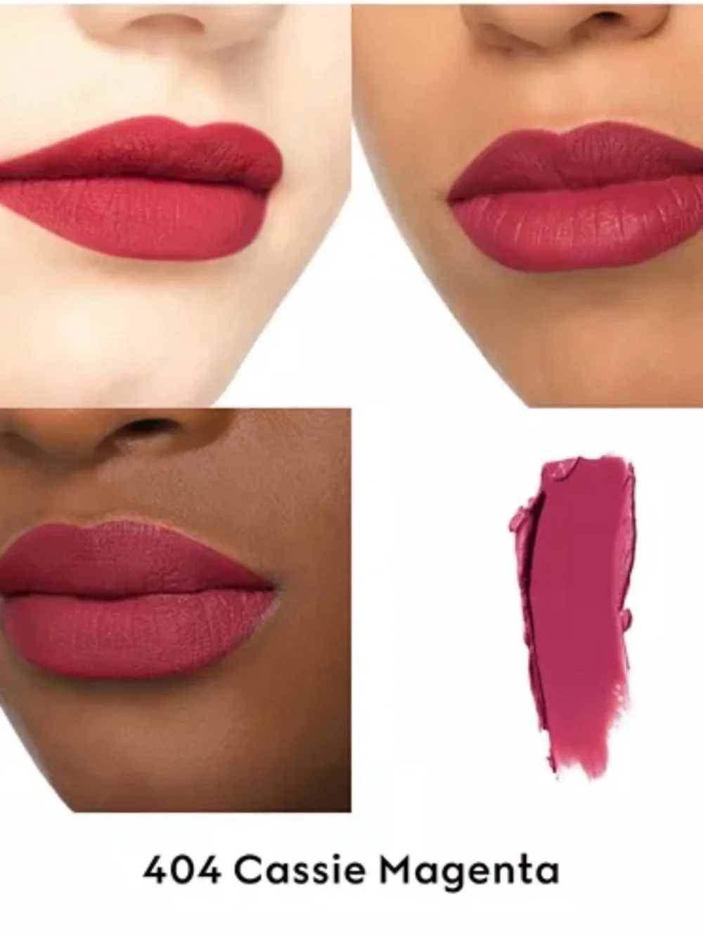 Gucci Rouge a Levres Mat Lipstick - Cassie Magenta 404 NIB